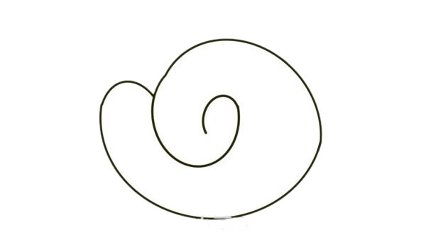 卡通蝸牛爺爺簡(jiǎn)筆畫(huà)步驟