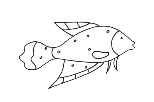 觀賞魚怎么畫最簡單