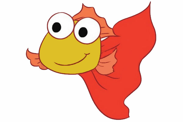 可愛的金魚簡筆畫步驟