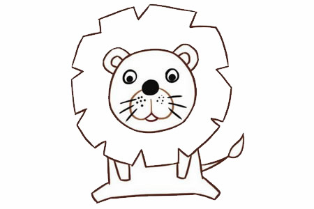 卡通獅子簡筆畫畫法 卡通獅子簡筆畫畫法