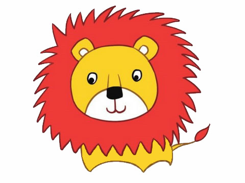 獅子卡通簡筆畫