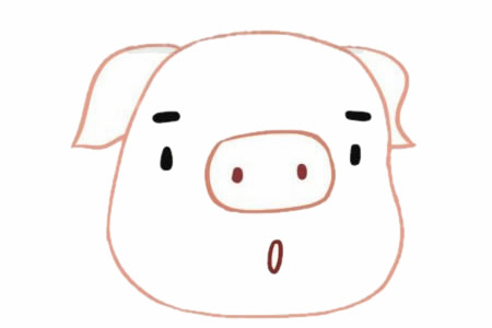 卡通小豬簡筆畫的畫法