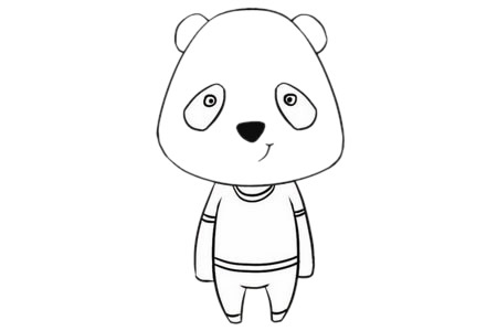卡通熊貓簡筆畫的畫法