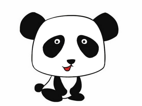 關于熊貓的卡通簡筆畫