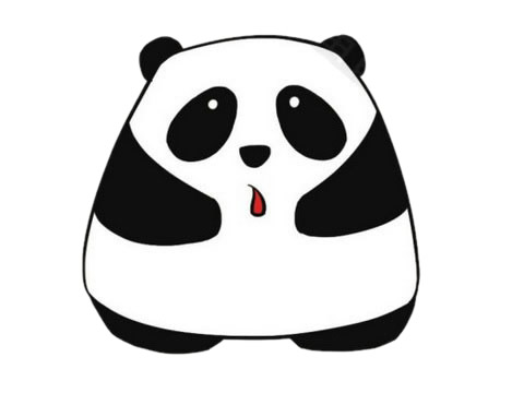熊貓卡通簡筆畫
