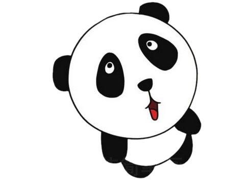 卡通的熊貓兒童簡筆畫