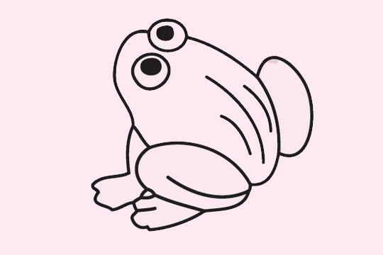 簡單生動的青蛙簡筆畫