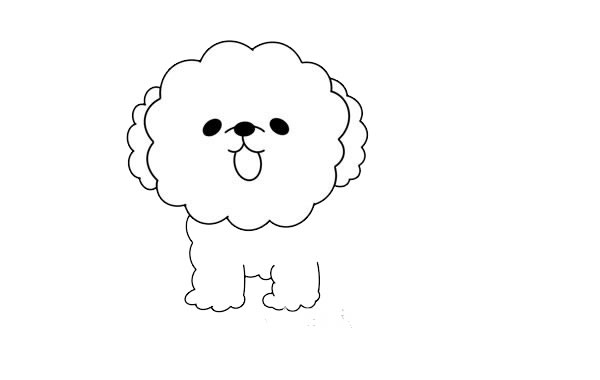 黃色泰迪犬簡筆畫畫法步驟