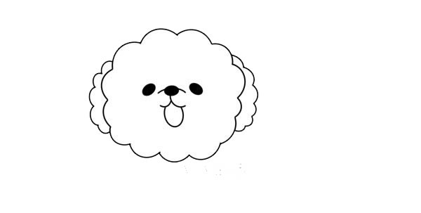 黃色泰迪犬簡筆畫畫法步驟