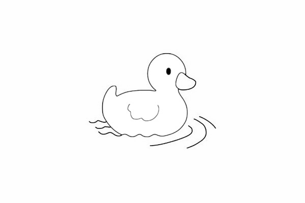 在水里游泳的小鴨子簡(jiǎn)筆畫