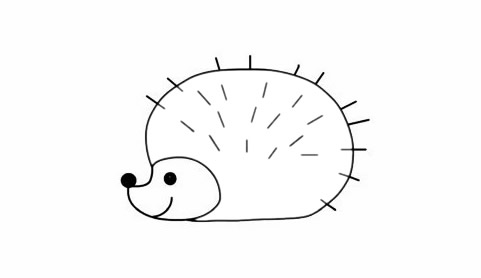 簡(jiǎn)單的刺猬怎么畫
