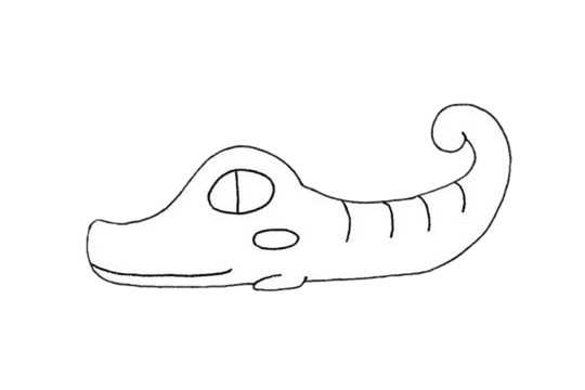 幼兒學畫簡單的鱷魚