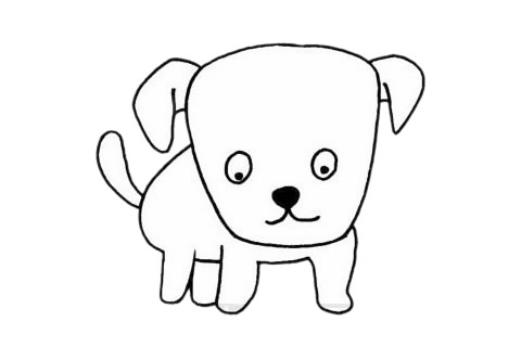 簡(jiǎn)單的小狗怎么畫(huà)