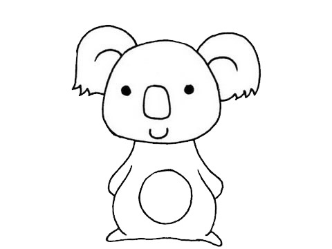 非常簡(jiǎn)單的考拉兒童畫(huà)
