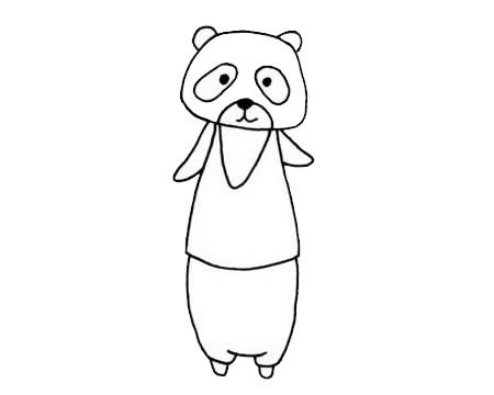 一組卡通小浣熊簡筆畫大全