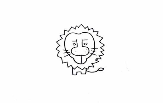 怎么用數字5畫出獅子