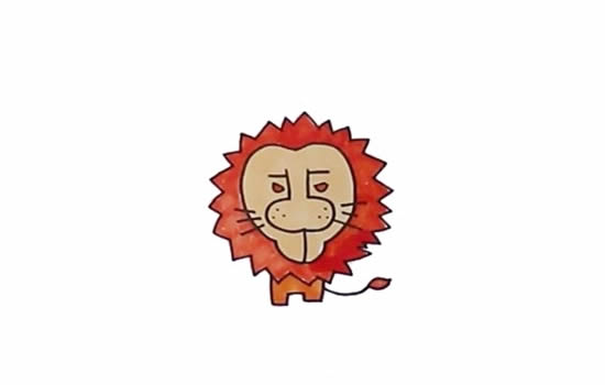 怎么用數字5畫出獅子