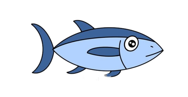 金槍魚簡筆畫步驟