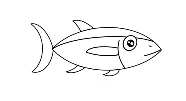 金槍魚簡筆畫步驟
