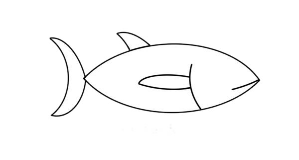 金槍魚簡筆畫步驟
