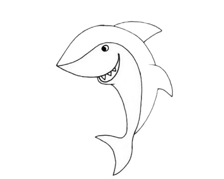 一組鯊魚簡筆畫大全