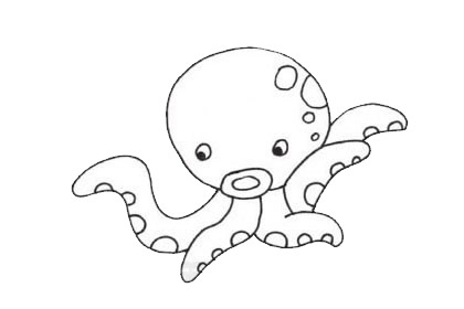 關于章魚的兒童簡筆畫