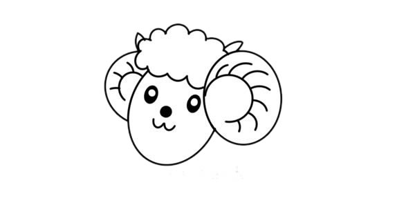 可愛(ài)的小綿羊簡(jiǎn)筆畫(huà)步驟