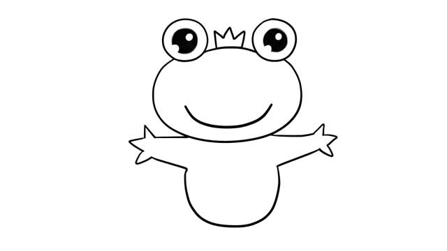 卡通的青蛙王子簡(jiǎn)筆畫(huà)