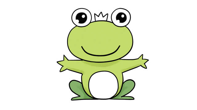 卡通的青蛙王子簡(jiǎn)筆畫(huà)