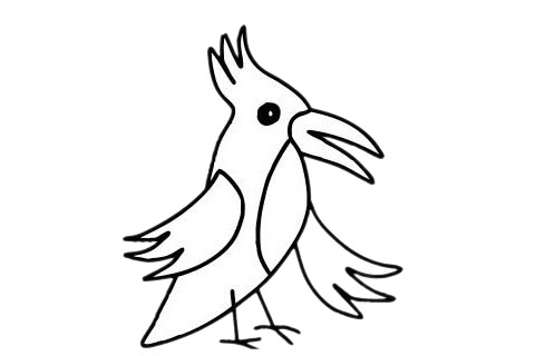 啄木鳥簡單畫法