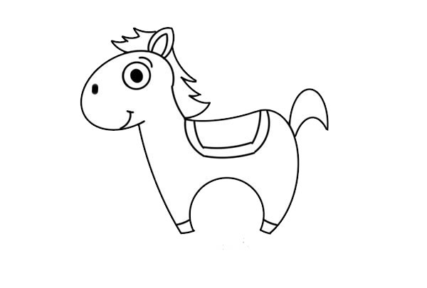 卡通小馬簡(jiǎn)筆畫教程