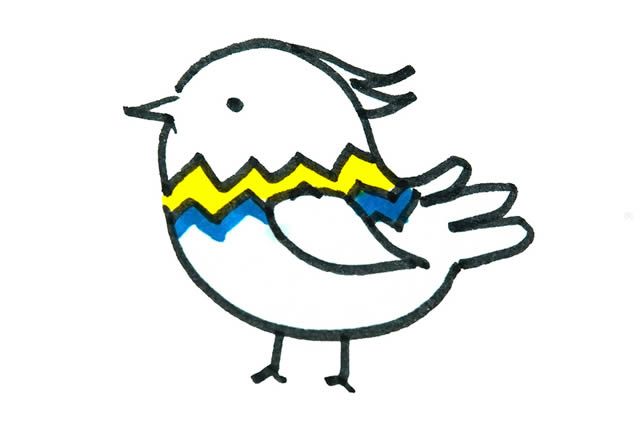 一步一步教你畫簡單漂亮的小鳥 一步一步教你畫簡單漂亮的小鳥