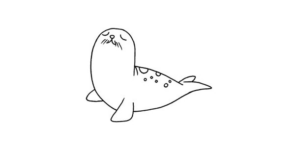 海豹兒童畫簡單畫法