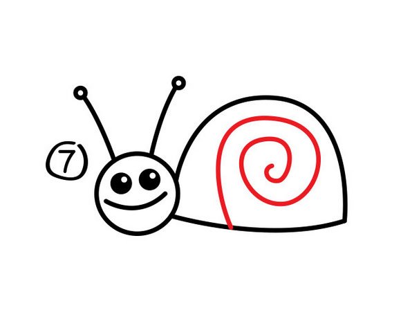 一步步學(xué)會畫一只蝸牛