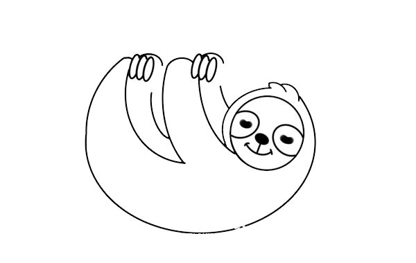 掛在樹(shù)枝上的樹(shù)懶簡(jiǎn)筆畫(huà)