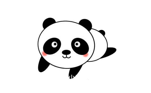 可愛的大熊貓寶寶簡筆畫