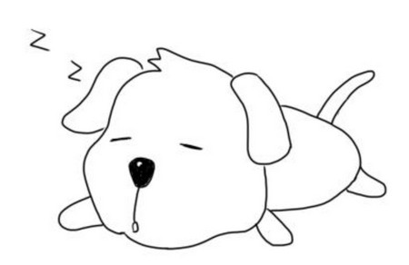 分享幾張睡覺的動物簡筆畫