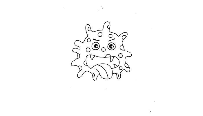細(xì)菌病毒簡筆畫