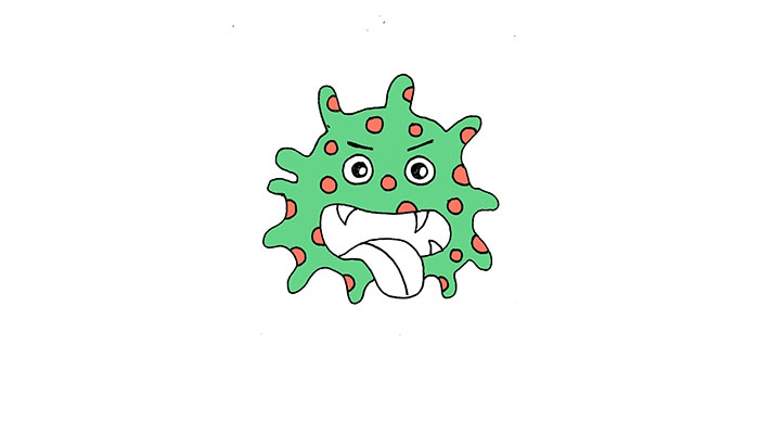 細(xì)菌病毒簡筆畫