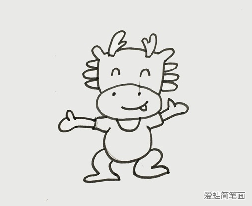 卡通的小龍人簡筆畫