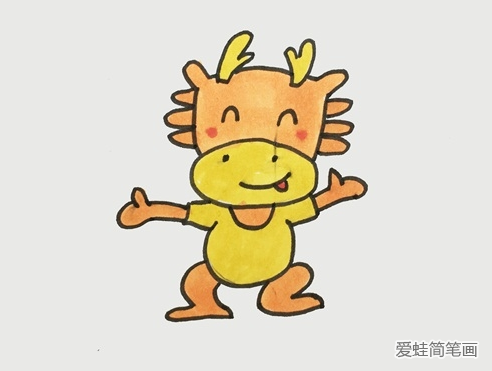 卡通的小龍人簡筆畫