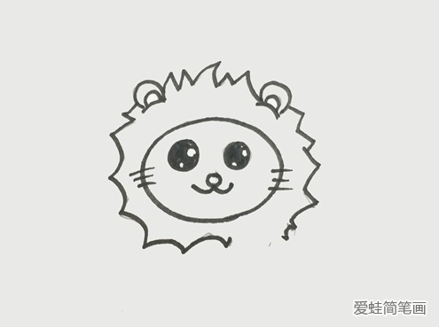 可愛(ài)的卡通小獅子簡(jiǎn)筆畫(huà)