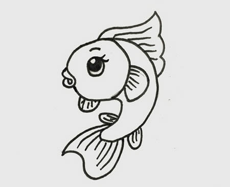 簡單可愛的小魚簡筆畫