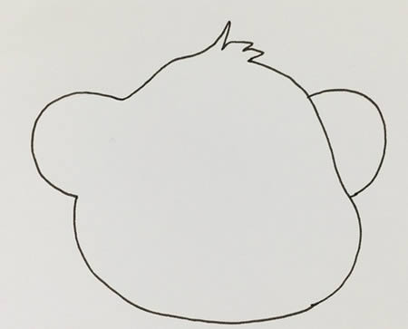 卡通豹子簡(jiǎn)筆畫帶涂色