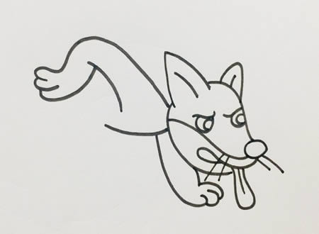猥瑣的黃鼠狼簡(jiǎn)筆畫(huà)