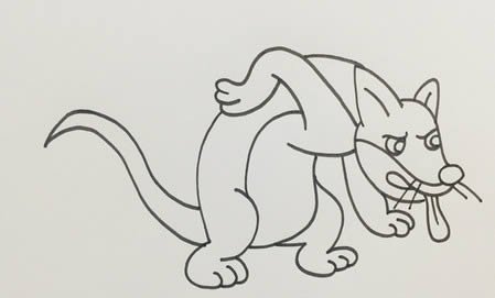 猥瑣的黃鼠狼簡(jiǎn)筆畫(huà)