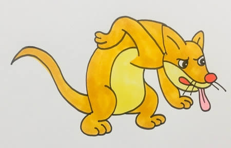 猥瑣的黃鼠狼簡(jiǎn)筆畫(huà)