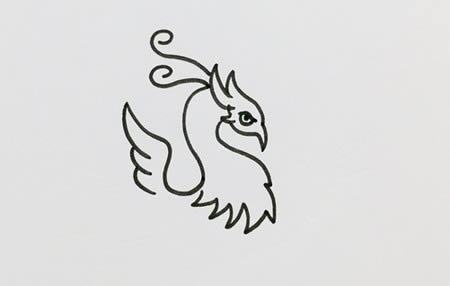 簡單又霸氣的火鳳凰簡筆畫