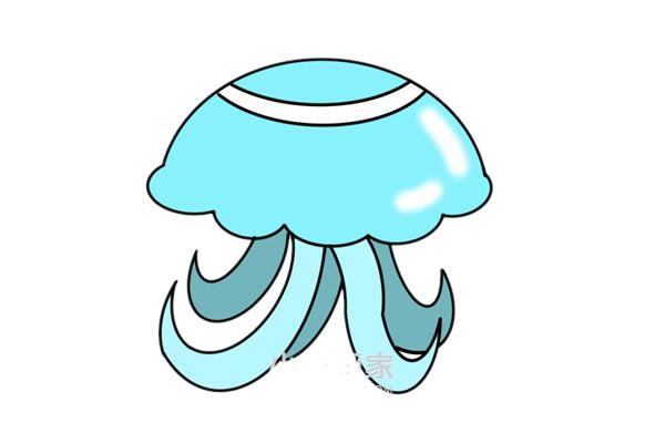 非常漂亮的水母簡筆畫