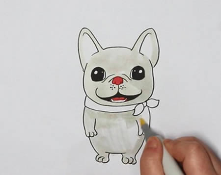 法國斗牛犬簡筆畫步驟